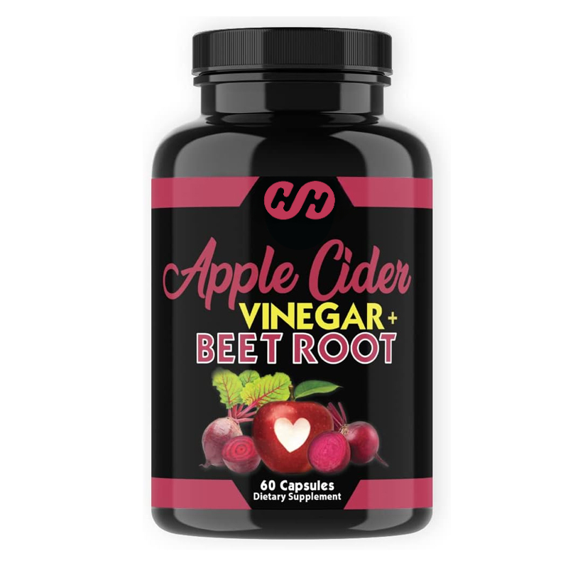 Apple Cider Vinegar Pill - น้ำส้มสายชูหมักแอปเปิ้ล+แคปซูลบีทรูท ช่วยดีท็อกซ์ กระตุ้นไนตริกออกไซด์+เพิ่มพลังงาน (60 แคปซูลต่อขวด)