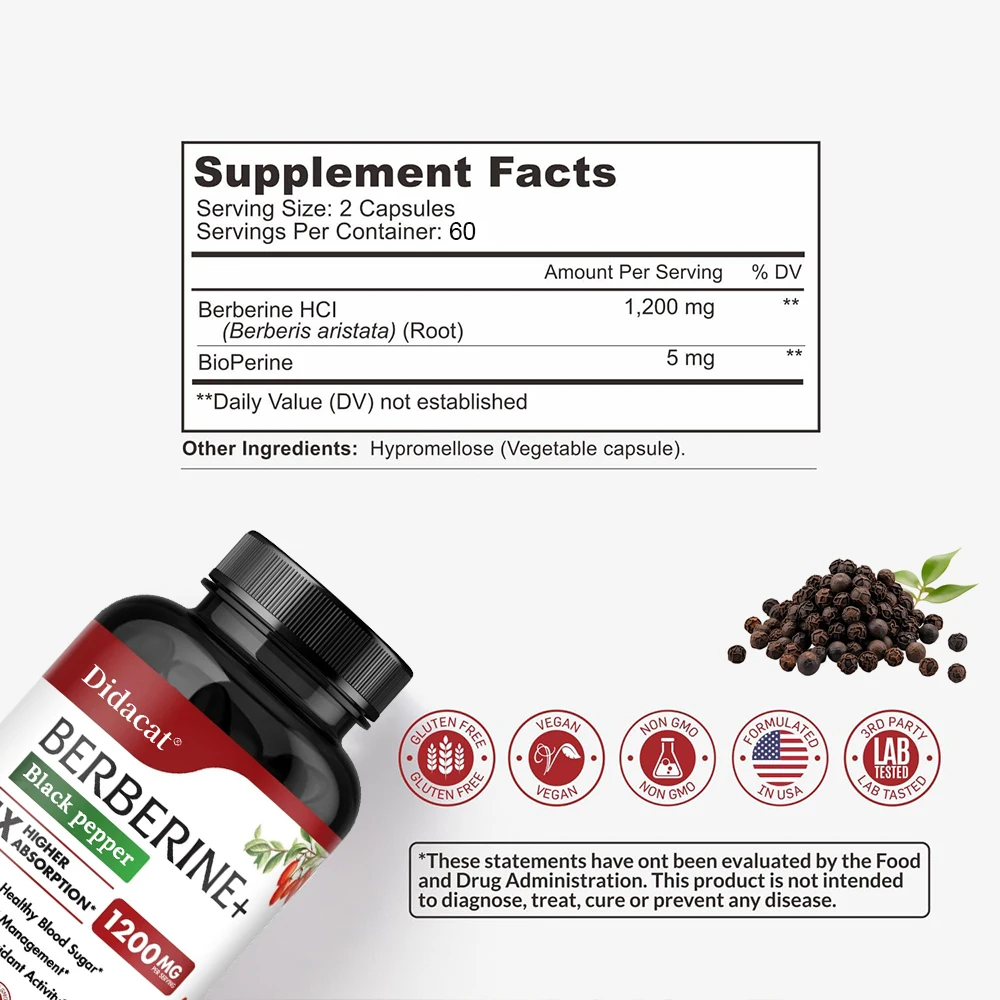 อาหารเสริม berberine HCl-สำหรั - Apple Cider Vinegar Pill บทวิจารณ์และราคา